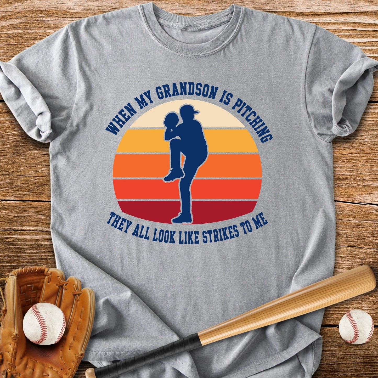 Grandparent Sees Only Strikes - HomeRun PrintsT-Shirt
