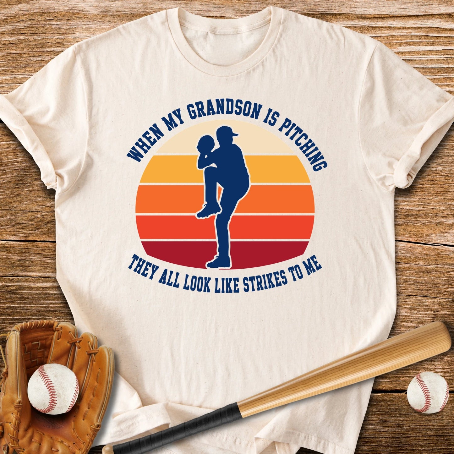Grandparent Sees Only Strikes - HomeRun PrintsT-Shirt