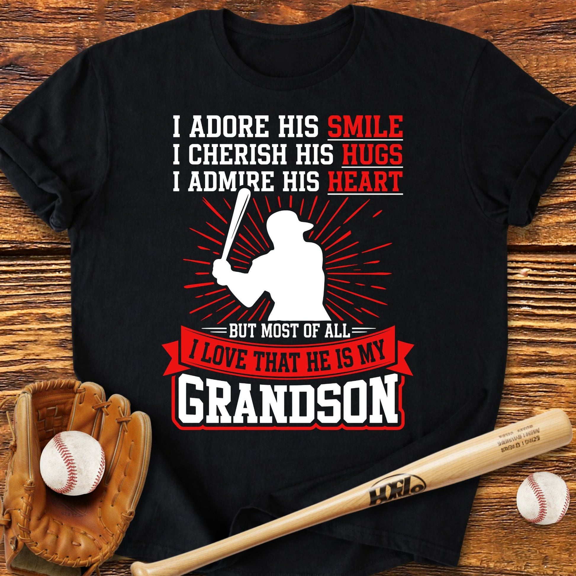 Grandson Baseball Grandma T-Shirt - HomeRun PrintsT-Shirt