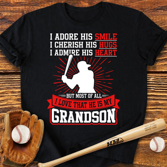 Grandson Baseball Grandma T-Shirt - HomeRun PrintsT-Shirt