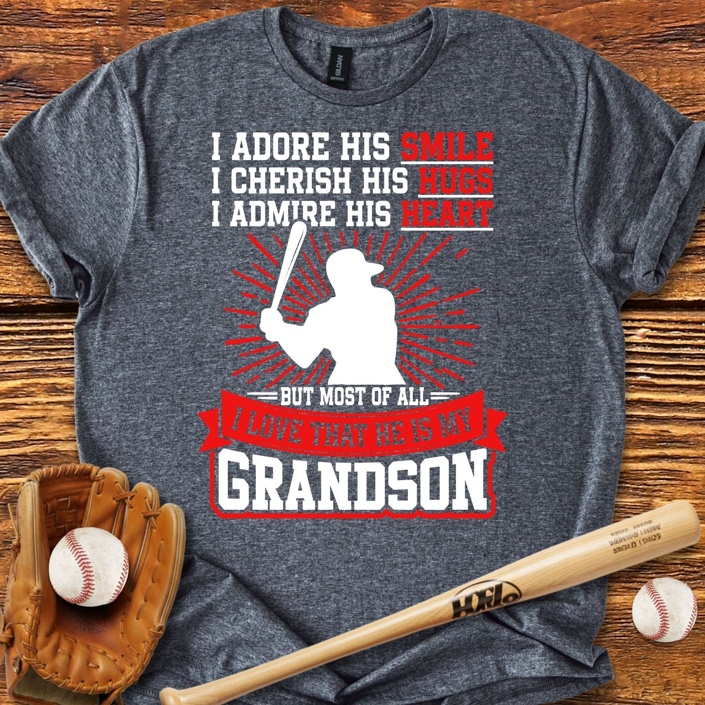 Grandson Baseball Grandma T-Shirt - HomeRun PrintsT-Shirt