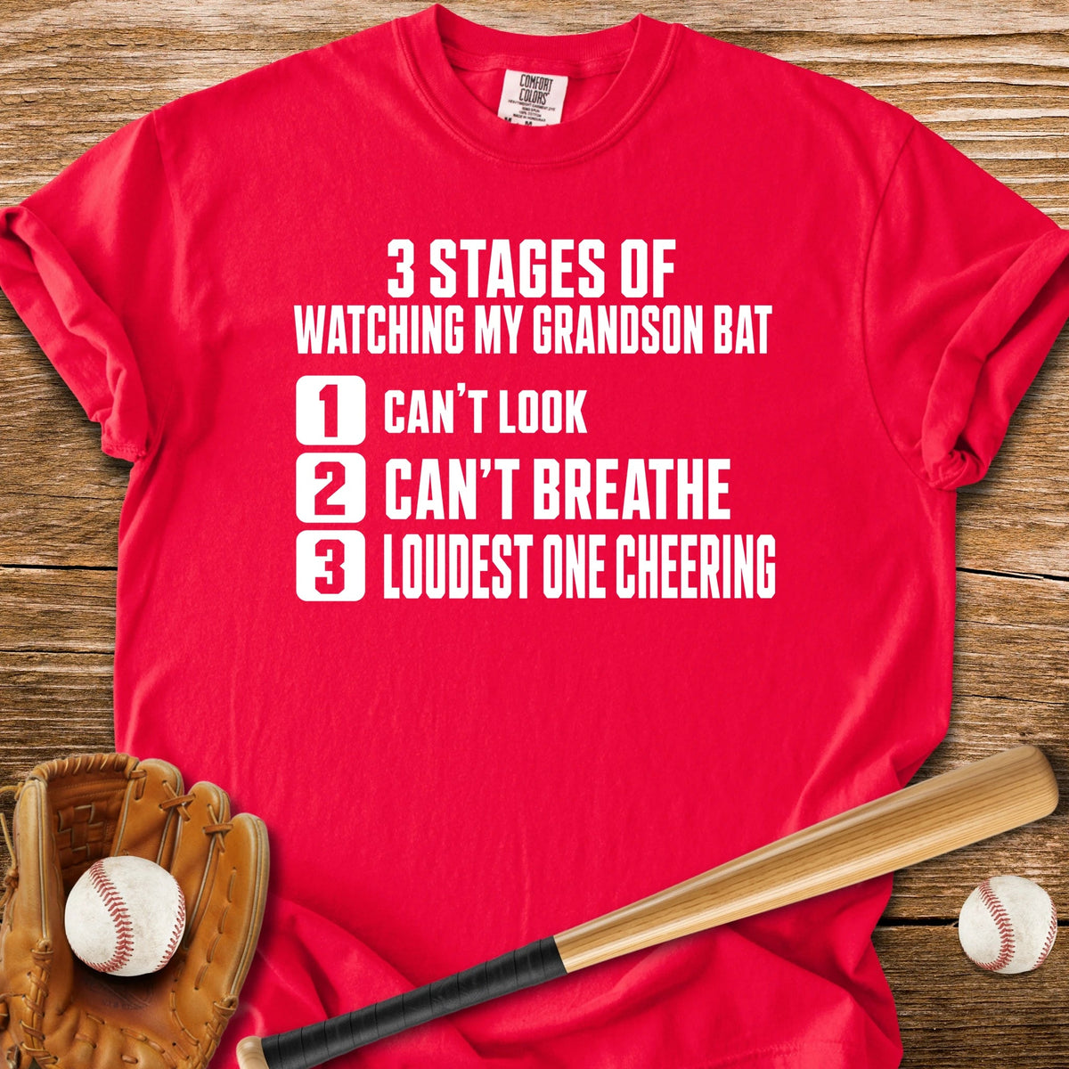Grandson Bats Grandma Panics - HomeRun PrintsComfort Colors
