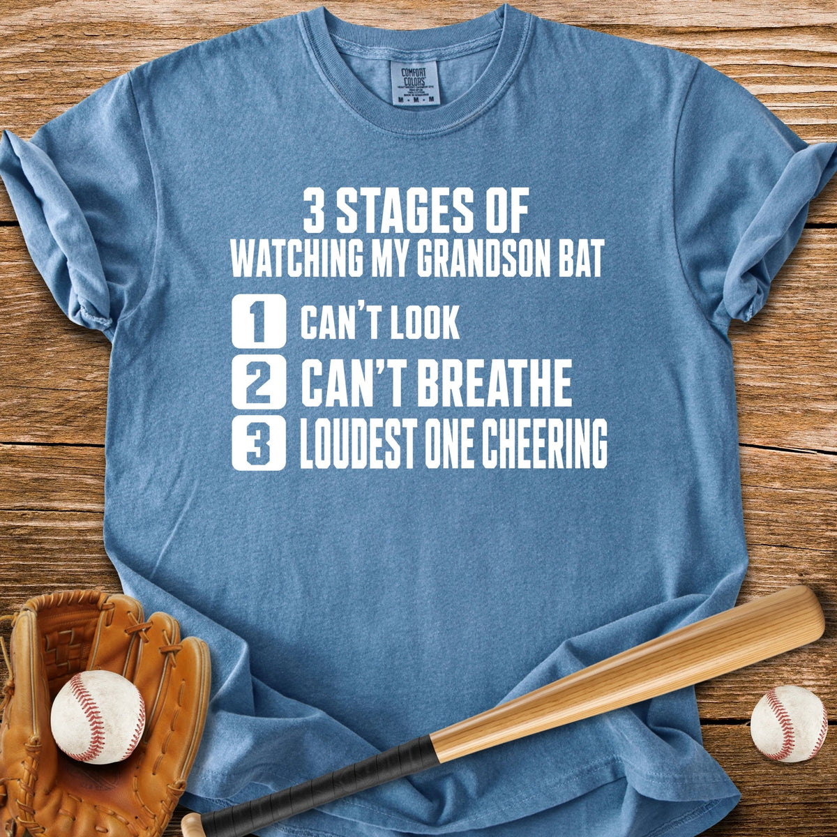 Grandson Bats Grandma Panics - HomeRun PrintsComfort Colors