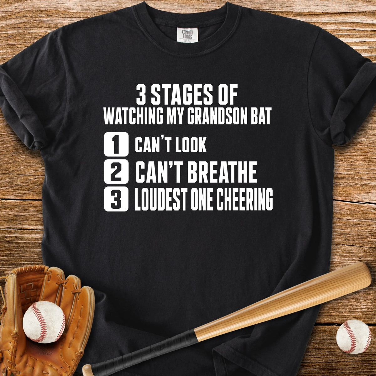 Grandson Bats Grandma Panics - HomeRun PrintsComfort Colors