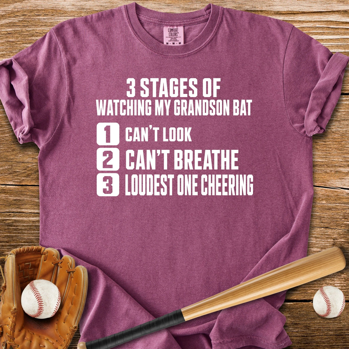 Grandson Bats Grandma Panics - HomeRun PrintsComfort Colors
