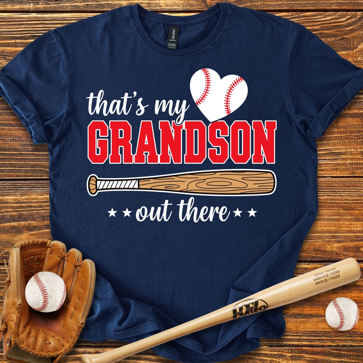 Grandson Out There Grandma T-Shirt - HomeRun PrintsT-Shirt