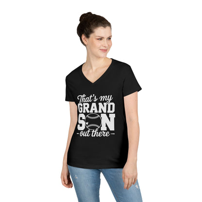 Grandson Out There Ladies V - Neck Tee - HomeRun PrintsV - neck