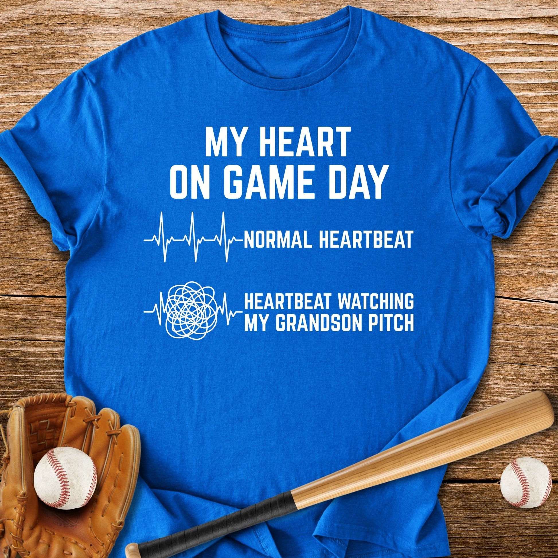 Grandson Pitch Races My Heart - HomeRun PrintsT-Shirt