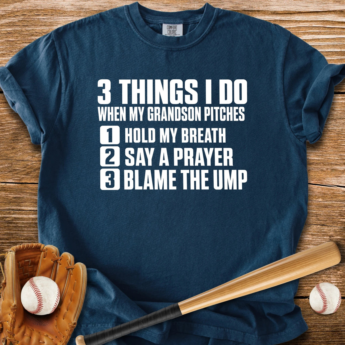 Grandson Pitches Grandma Prays - HomeRun PrintsComfort Colors