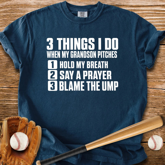 Grandson Pitches Grandma Prays - HomeRun PrintsComfort Colors