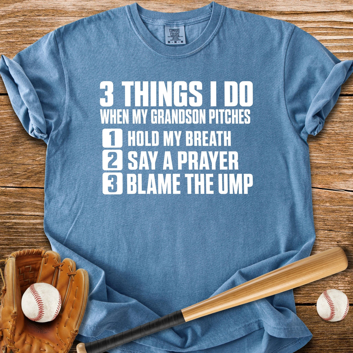 Grandson Pitches Grandma Prays - HomeRun PrintsComfort Colors