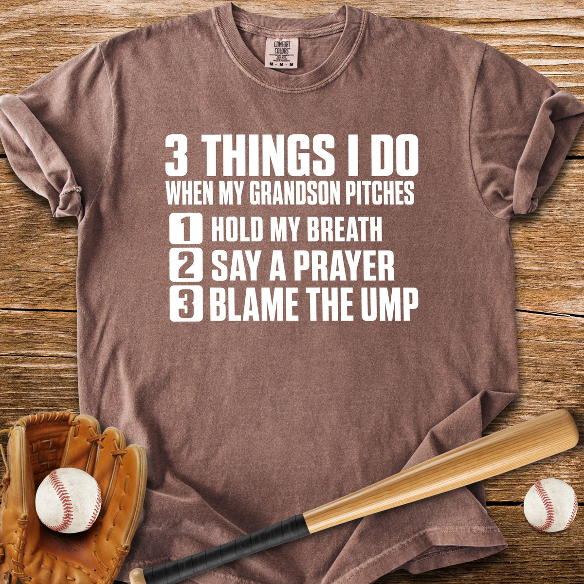 Grandson Pitches Grandma Prays - HomeRun PrintsComfort Colors
