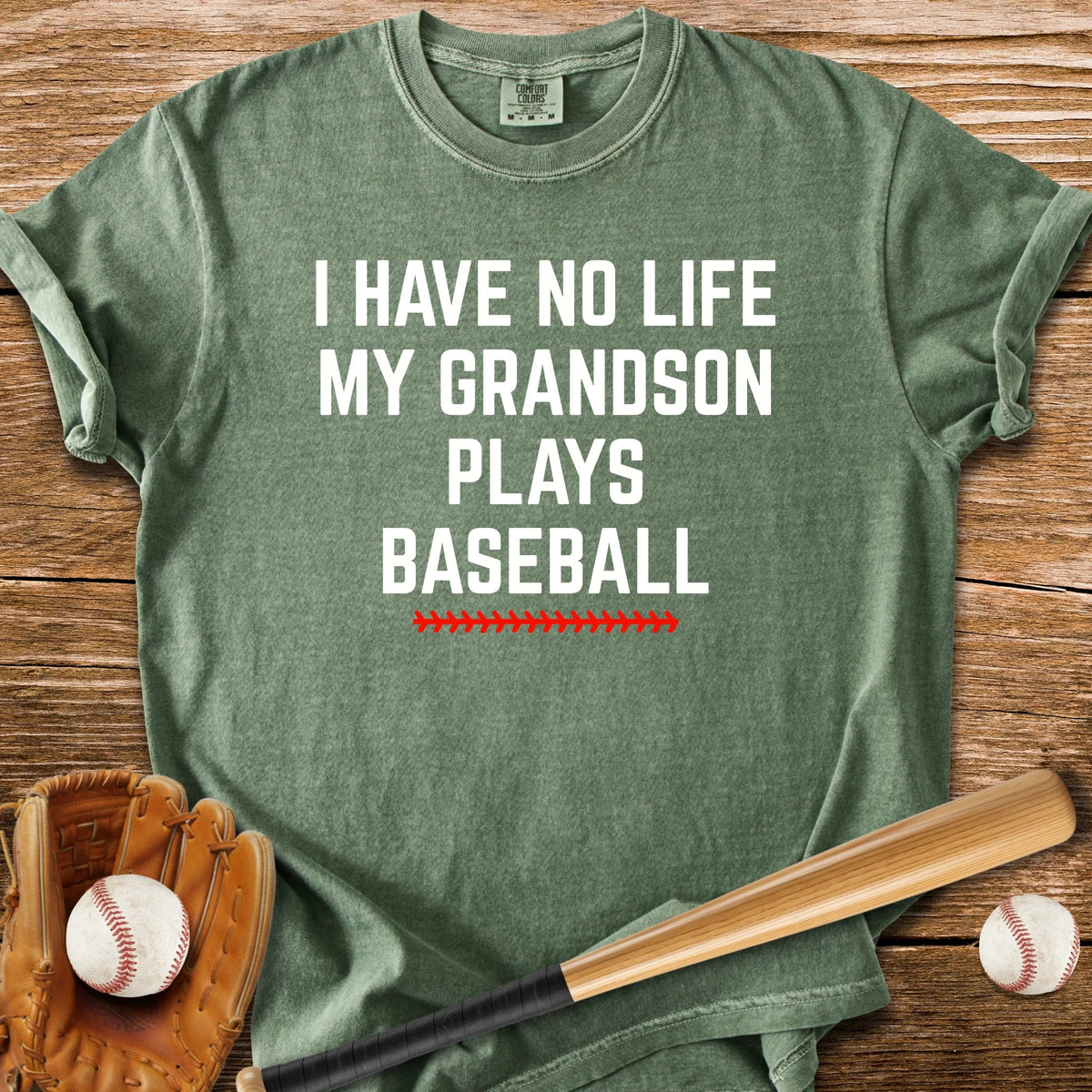 Grandson Plays Baseball - HomeRun PrintsComfort Colors
