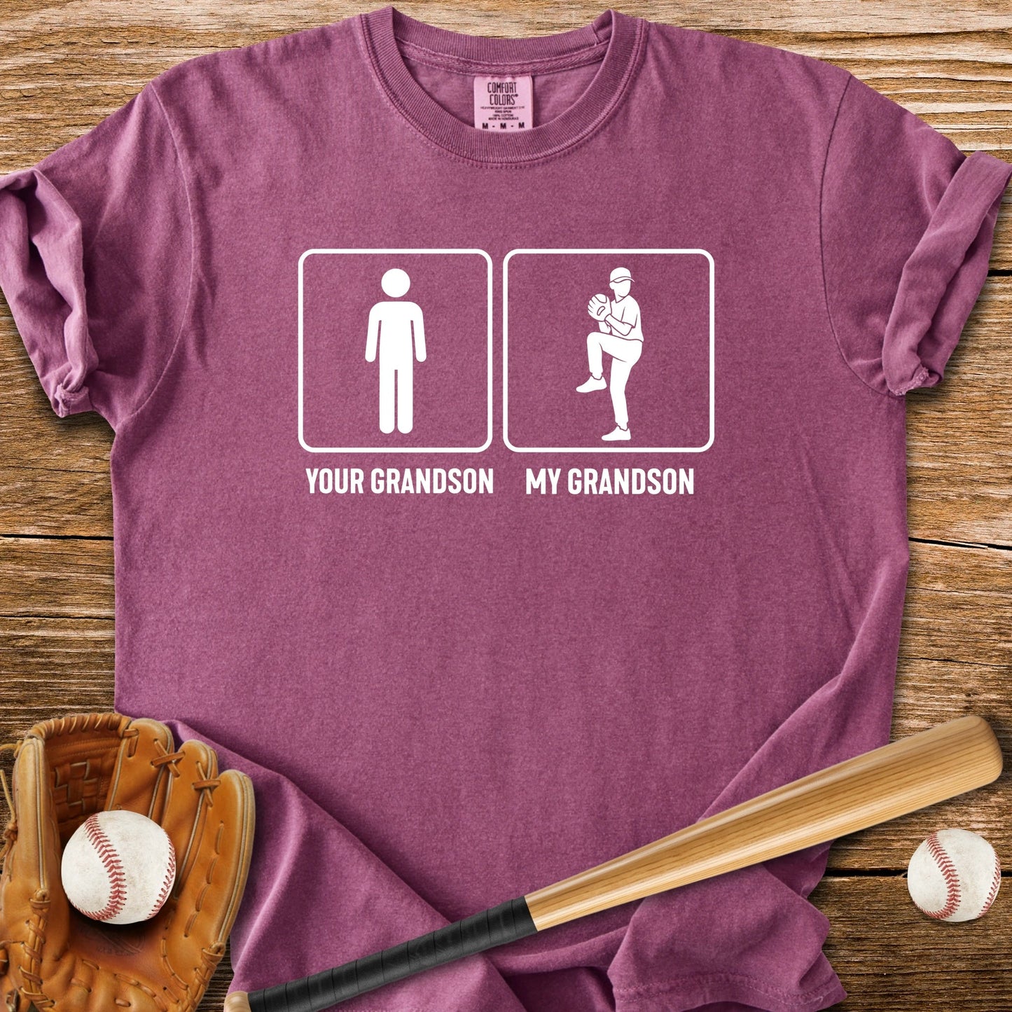 Grandson Throws Heat T-Shirt - HomeRun PrintsComfort Colors