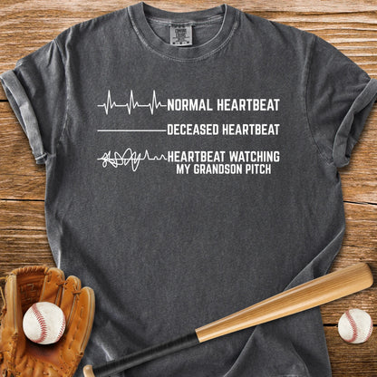 Grandson's Pitch Flatlines Me - HomeRun PrintsComfort Colors