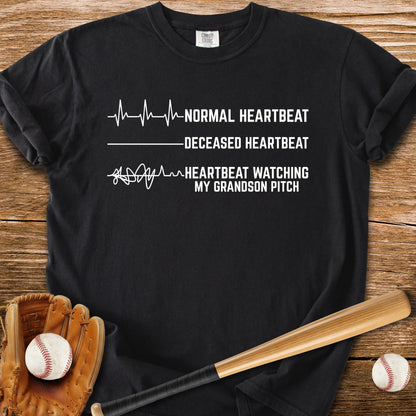 Grandson's Pitch Flatlines Me - HomeRun PrintsComfort Colors