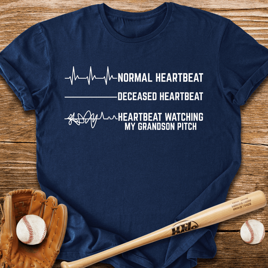 Grandson's Pitch Flatlines Me T-Shirt - HomeRun PrintsT-Shirt