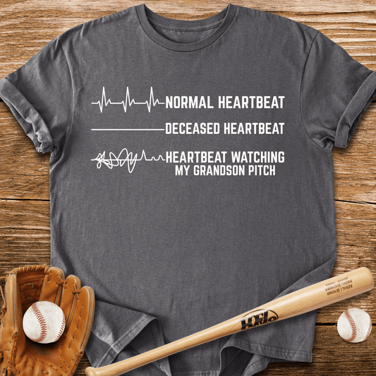 Grandson's Pitch Flatlines Me T-Shirt - HomeRun PrintsT-Shirt