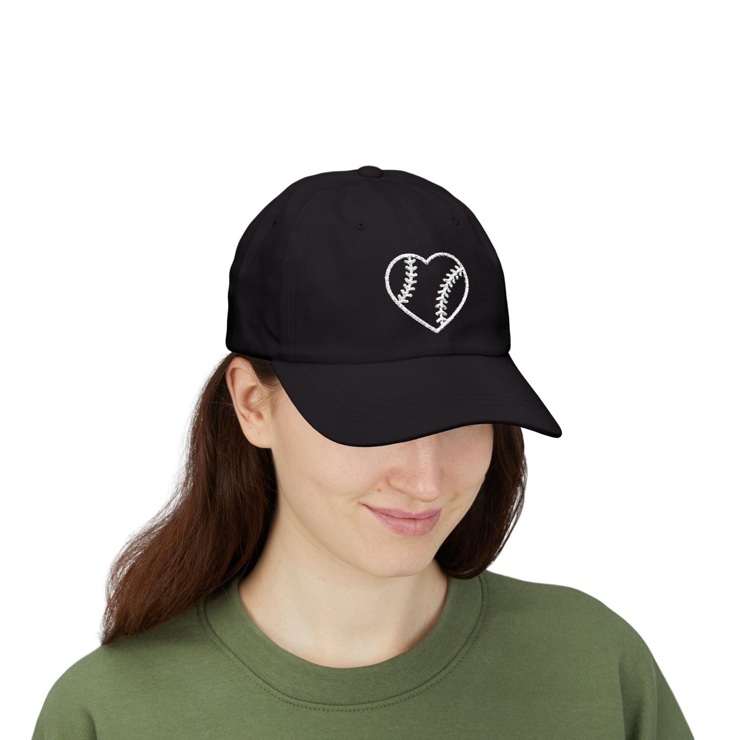 Heart Embroidered Baseball Cap - HomeRun PrintsHats