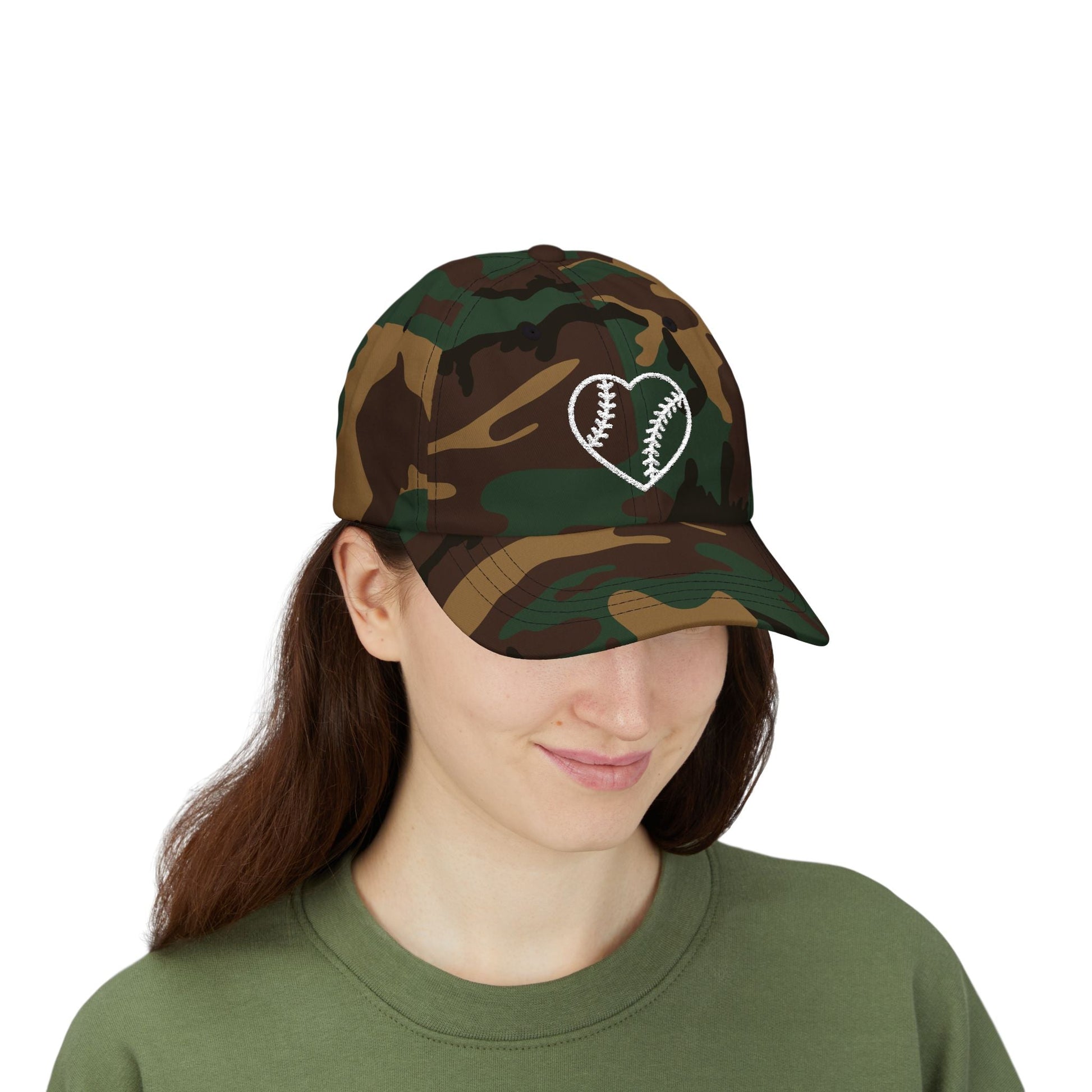 Heart Embroidered Baseball Cap - HomeRun PrintsHats