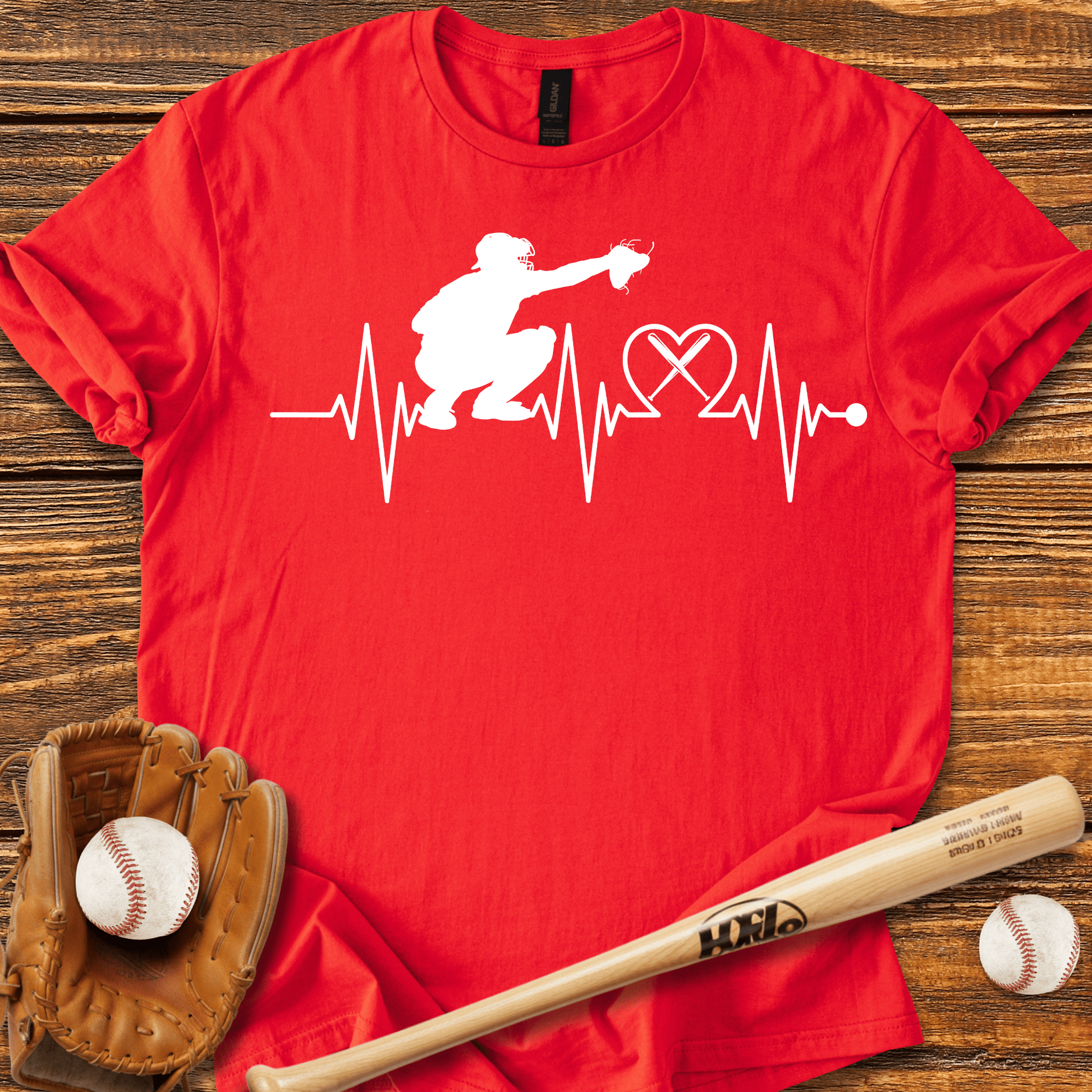 Heartbeat Catcher T-Shirt - HomeRun PrintsT-Shirt