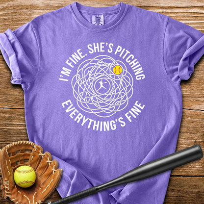 Her Pitching Unraveled Me - HomeRun PrintsComfort Colors
