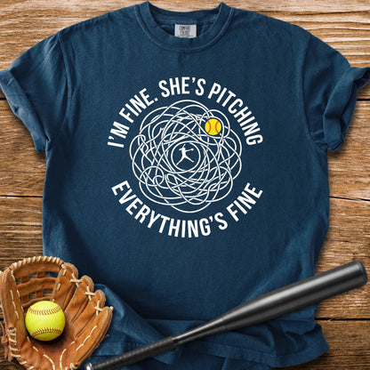 Her Pitching Unraveled Me - HomeRun PrintsComfort Colors