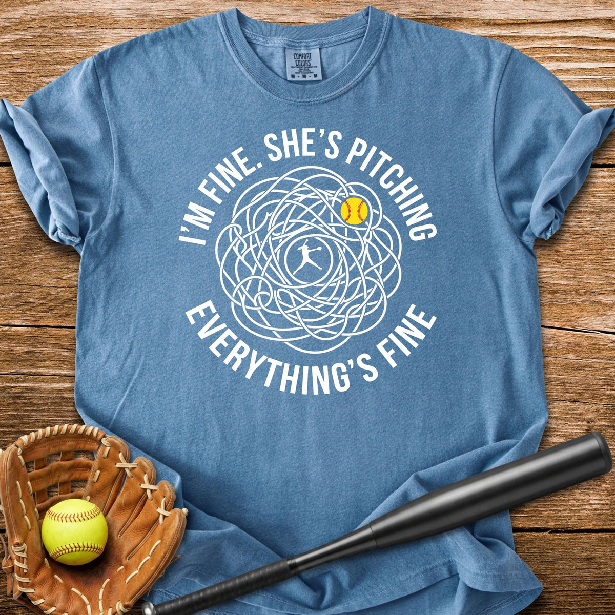 Her Pitching Unraveled Me - HomeRun PrintsComfort Colors