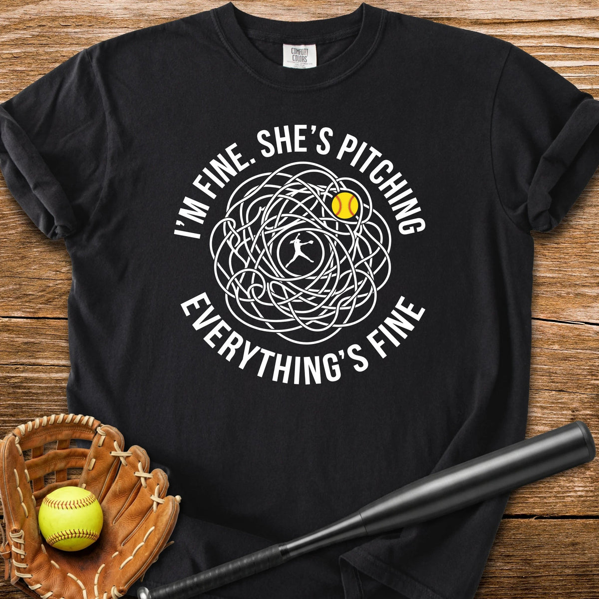 Her Pitching Unraveled Me - HomeRun PrintsComfort Colors