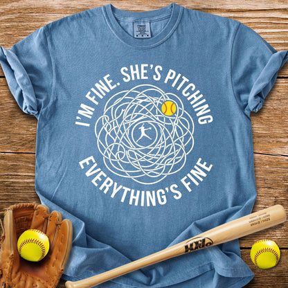 Her Pitching Unraveled Me T-Shirt - HomeRun PrintsComfort Colors