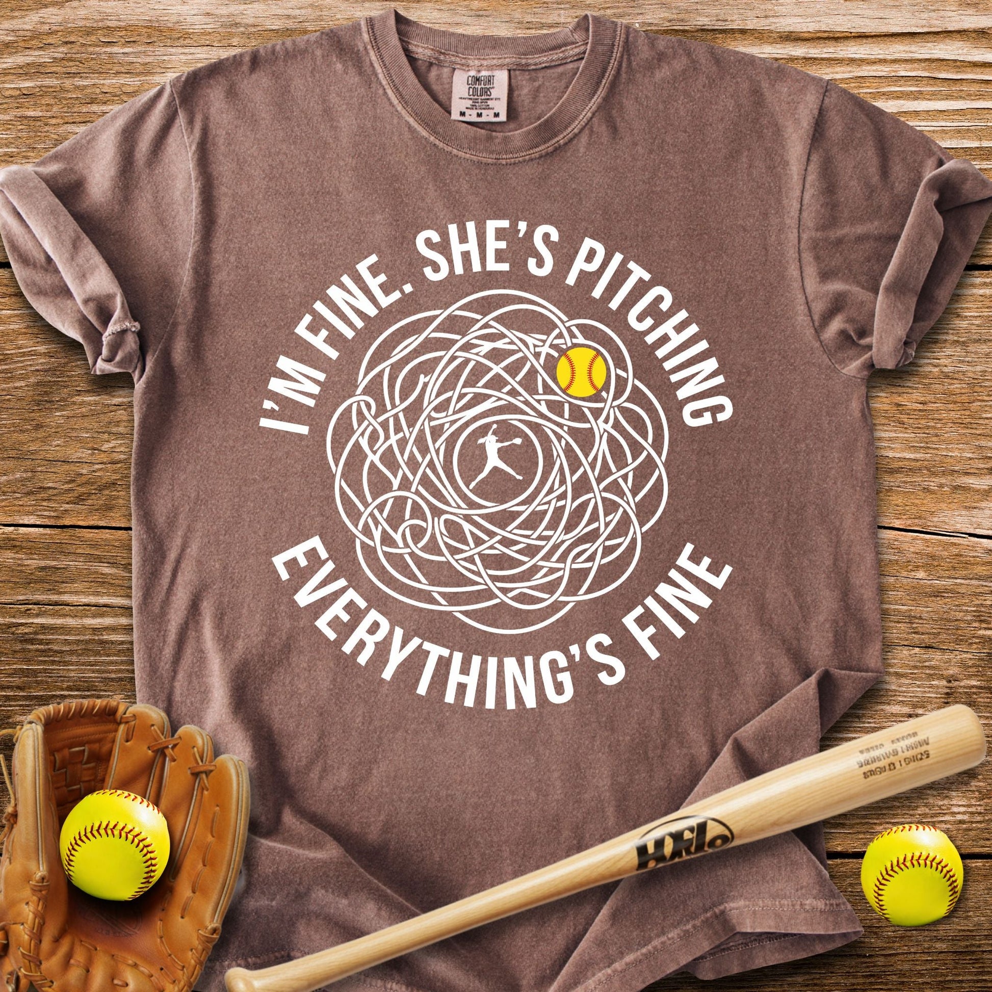 Her Pitching Unraveled Me T-Shirt - HomeRun PrintsComfort Colors
