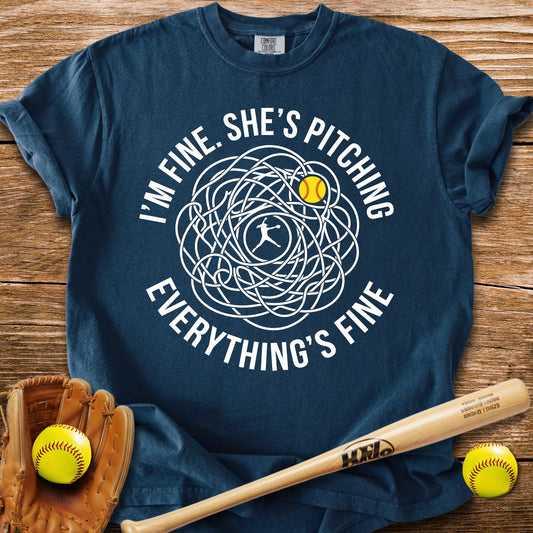 Her Pitching Unraveled Me T-Shirt - HomeRun PrintsComfort Colors