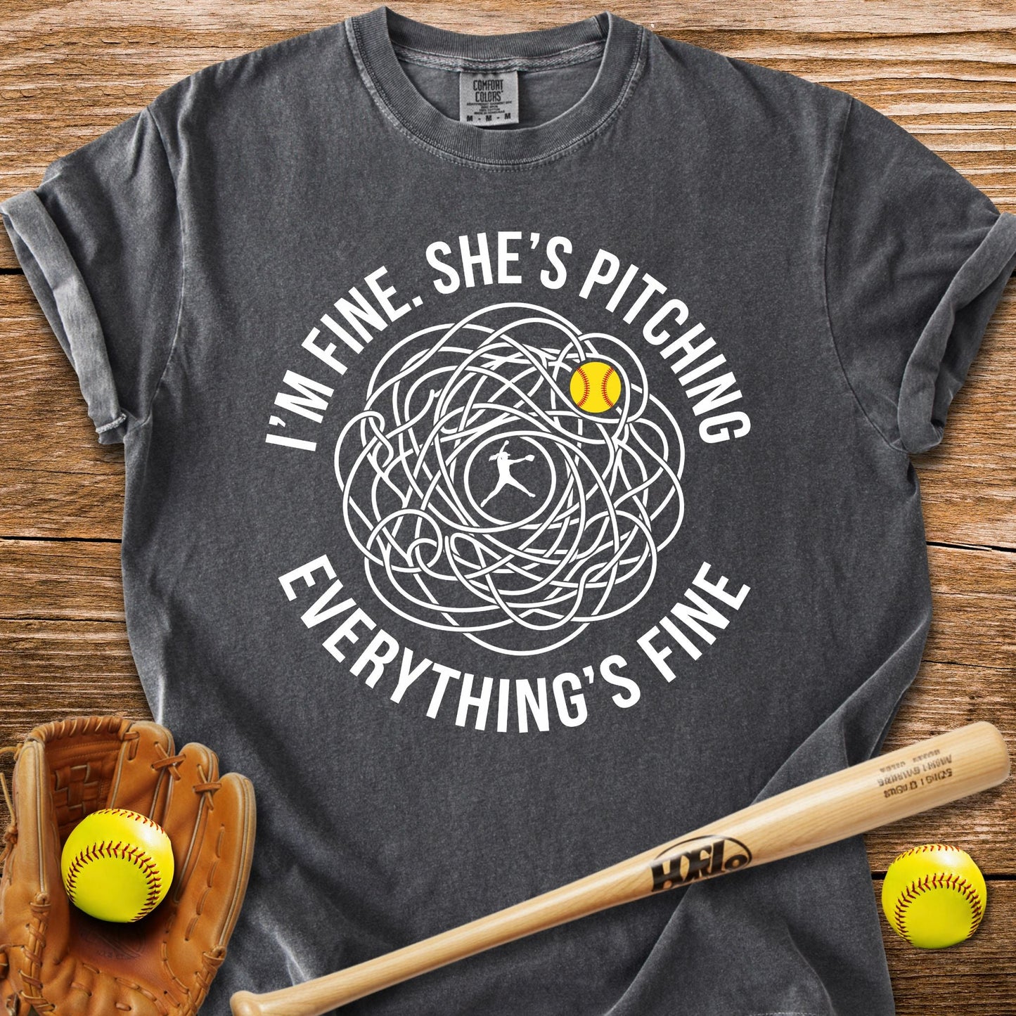 Her Pitching Unraveled Me T-Shirt - HomeRun PrintsComfort Colors