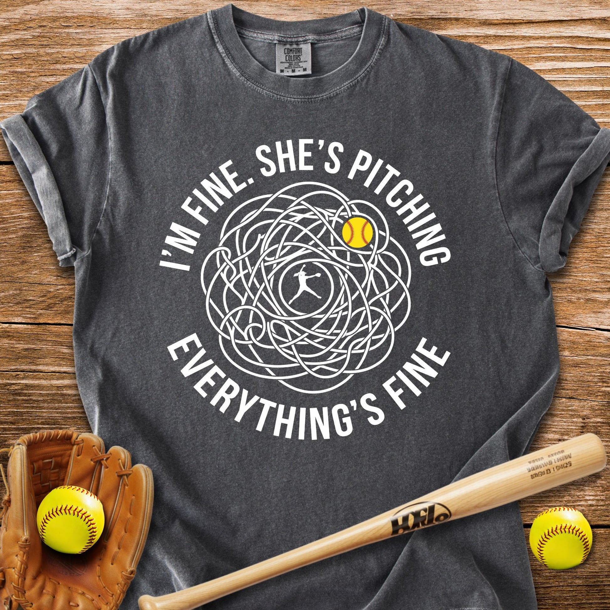 Her Pitching Unraveled Me T-Shirt - HomeRun PrintsComfort Colors