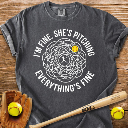 Her Pitching Unraveled Me T-Shirt - HomeRun PrintsComfort Colors