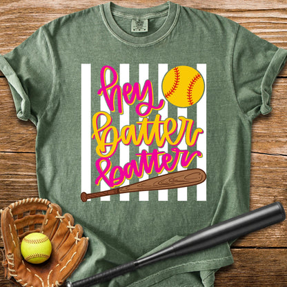 Hey Batter Batter Softball - HomeRun PrintsComfort Colors