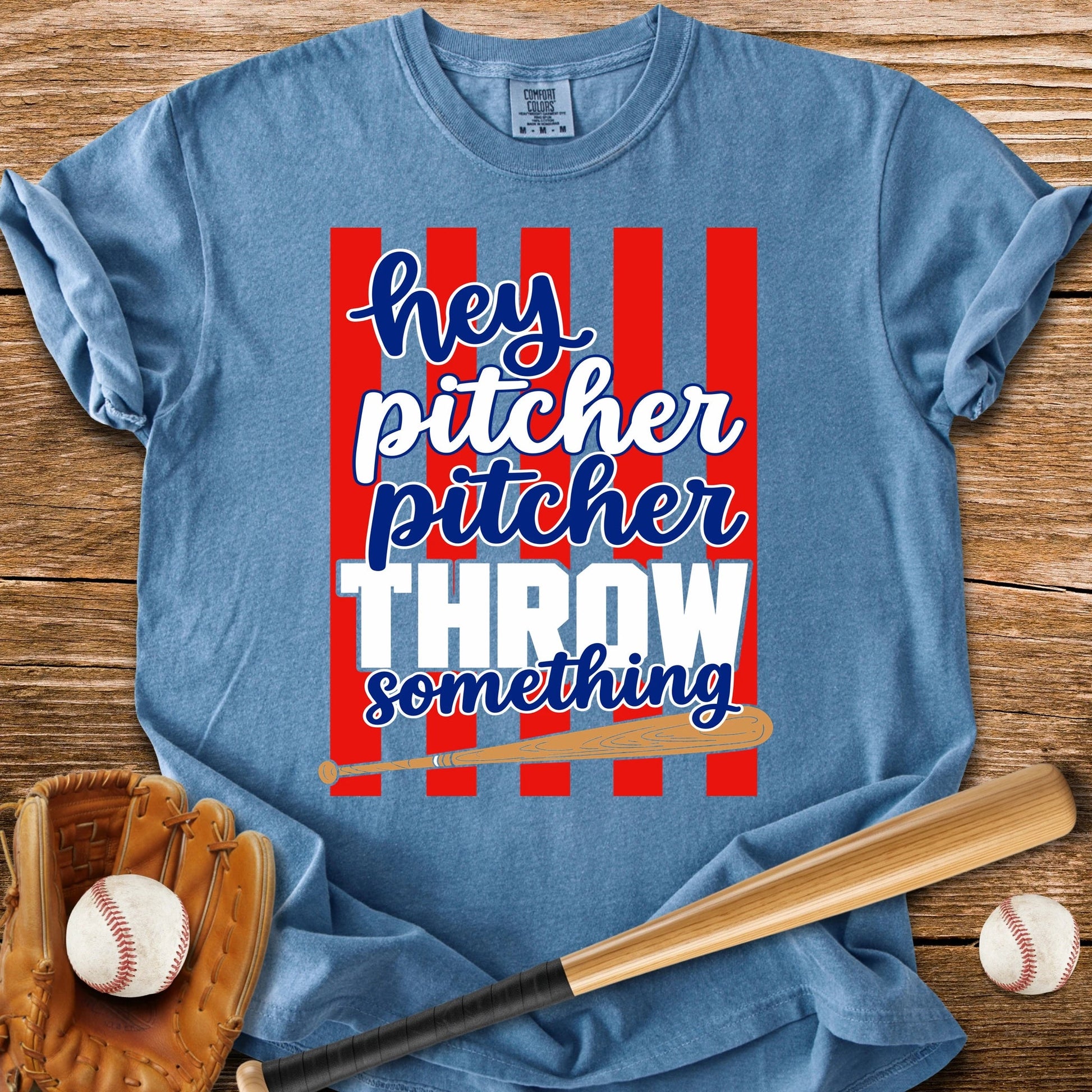 Hey Pitcher Throw - HomeRun PrintsComfort Colors