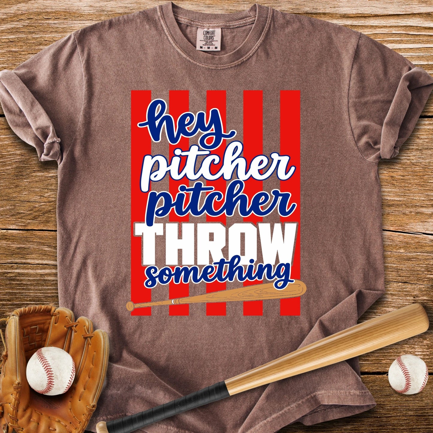 Hey Pitcher Throw - HomeRun PrintsComfort Colors