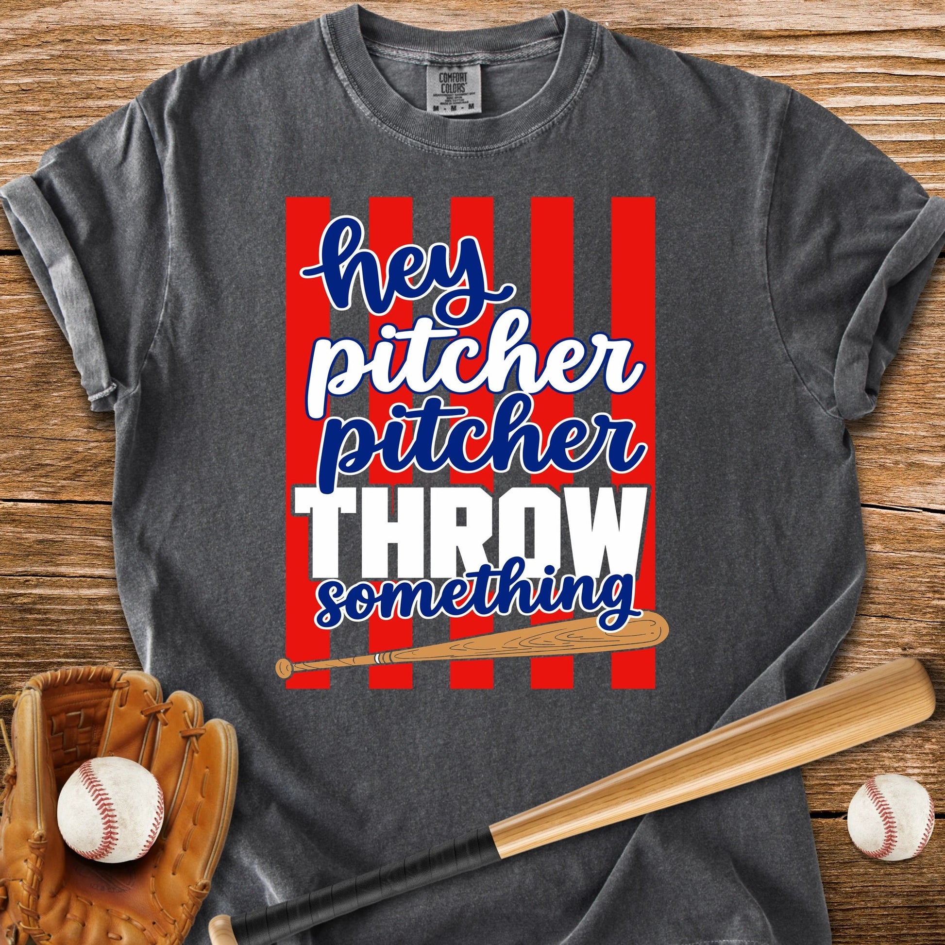 Hey Pitcher Throw - HomeRun PrintsComfort Colors