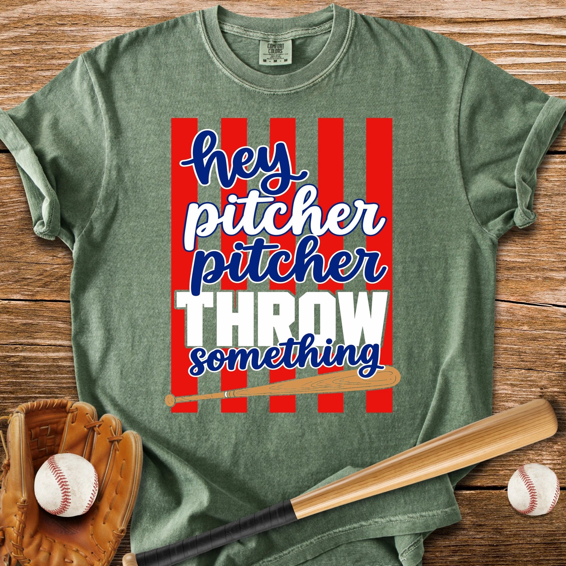 Hey Pitcher Throw - HomeRun PrintsComfort Colors