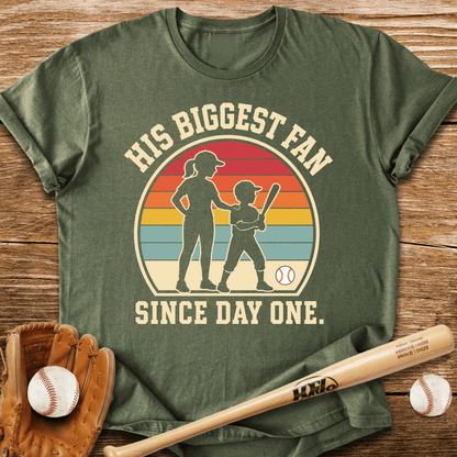 His Biggest Fan Since Day One T-Shirt - HomeRun PrintsT-Shirt