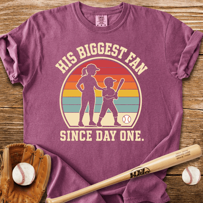 His Biggest Fan Since Day One T-Shirt - HomeRun PrintsComfort Colors