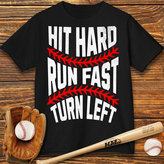 Hit Hard Run Fast Kids T-Shirt - HomeRun PrintsKids clothes