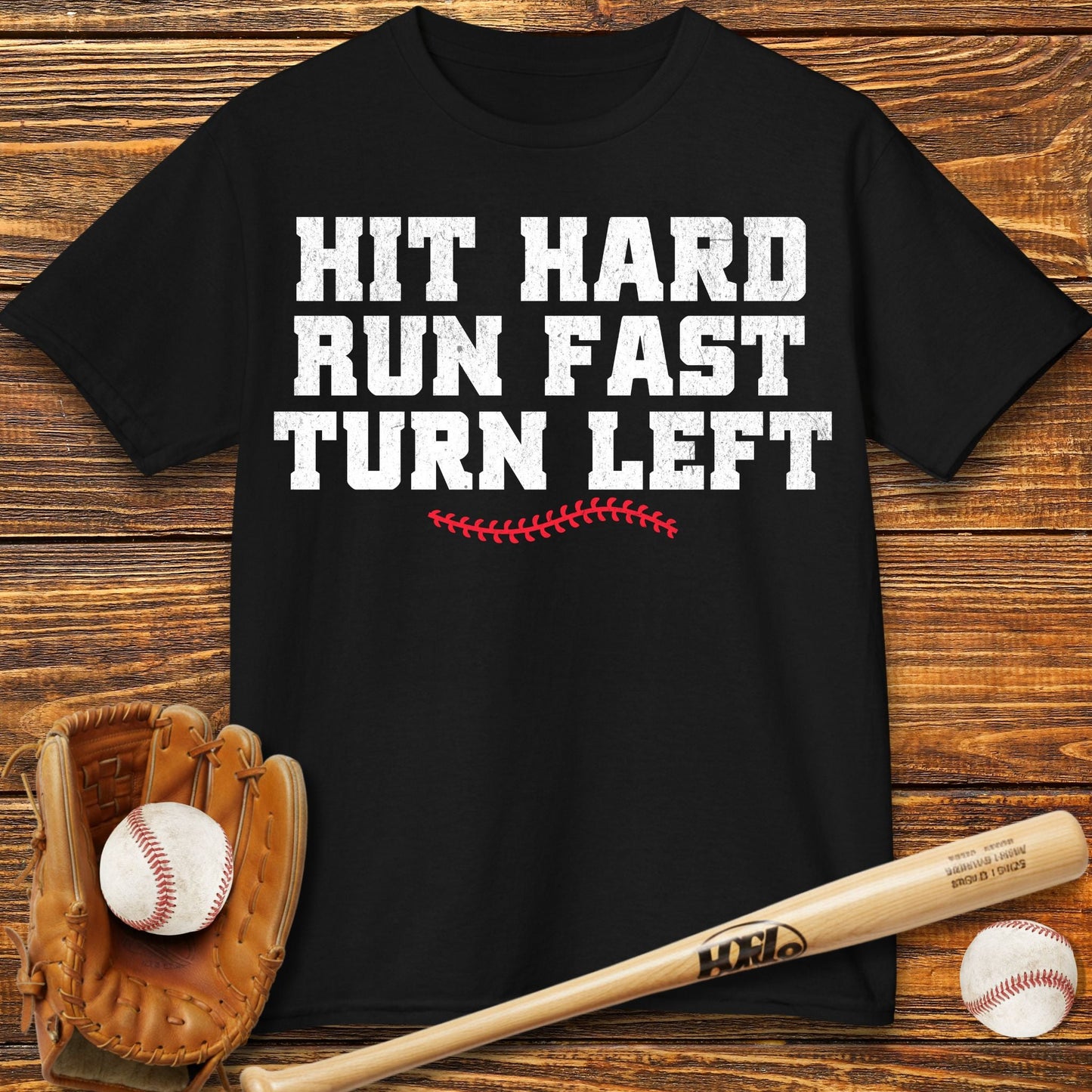 Hit Hard Run Fast Kids T-Shirt - HomeRun PrintsKids clothes