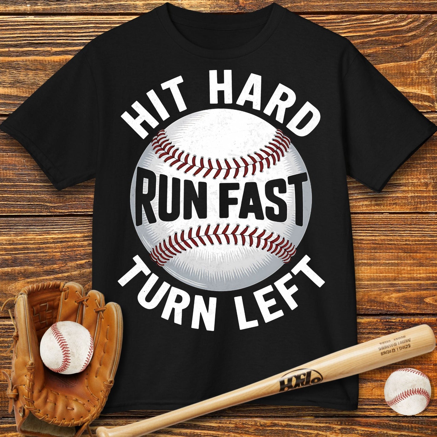 Hit Hard Run Fast Kids T-Shirt - HomeRun PrintsKids clothes