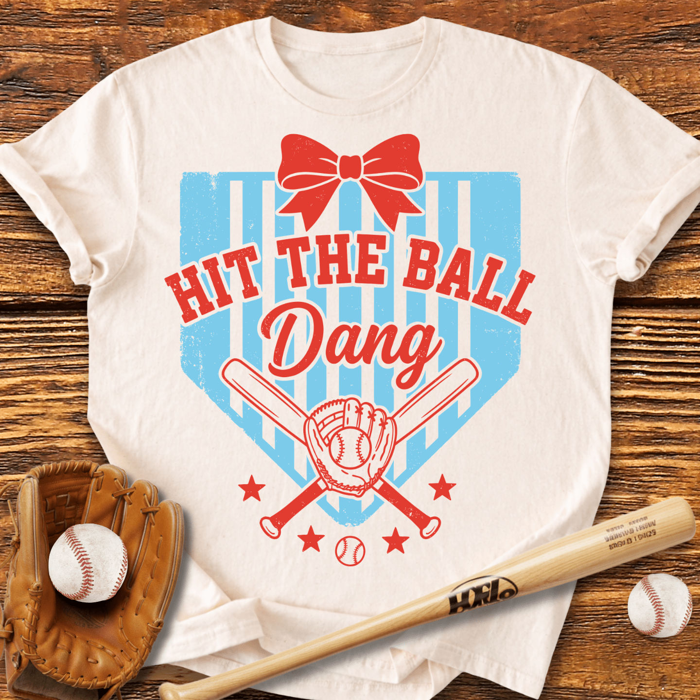 Hit The Dang Ball T-shirt - HomeRun PrintsT-Shirt