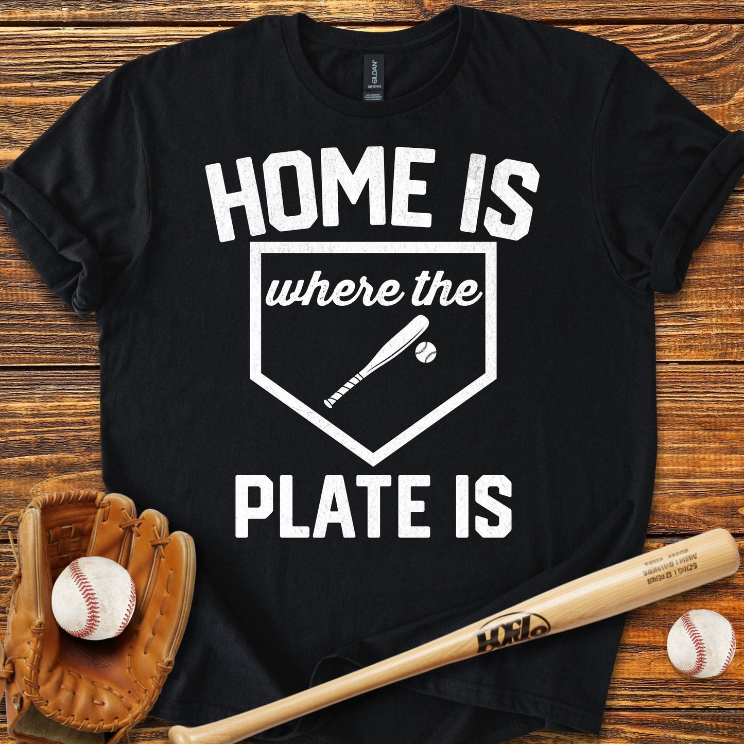 Home Is Where The Plate Is T-Shirt - HomeRun PrintsT-Shirt
