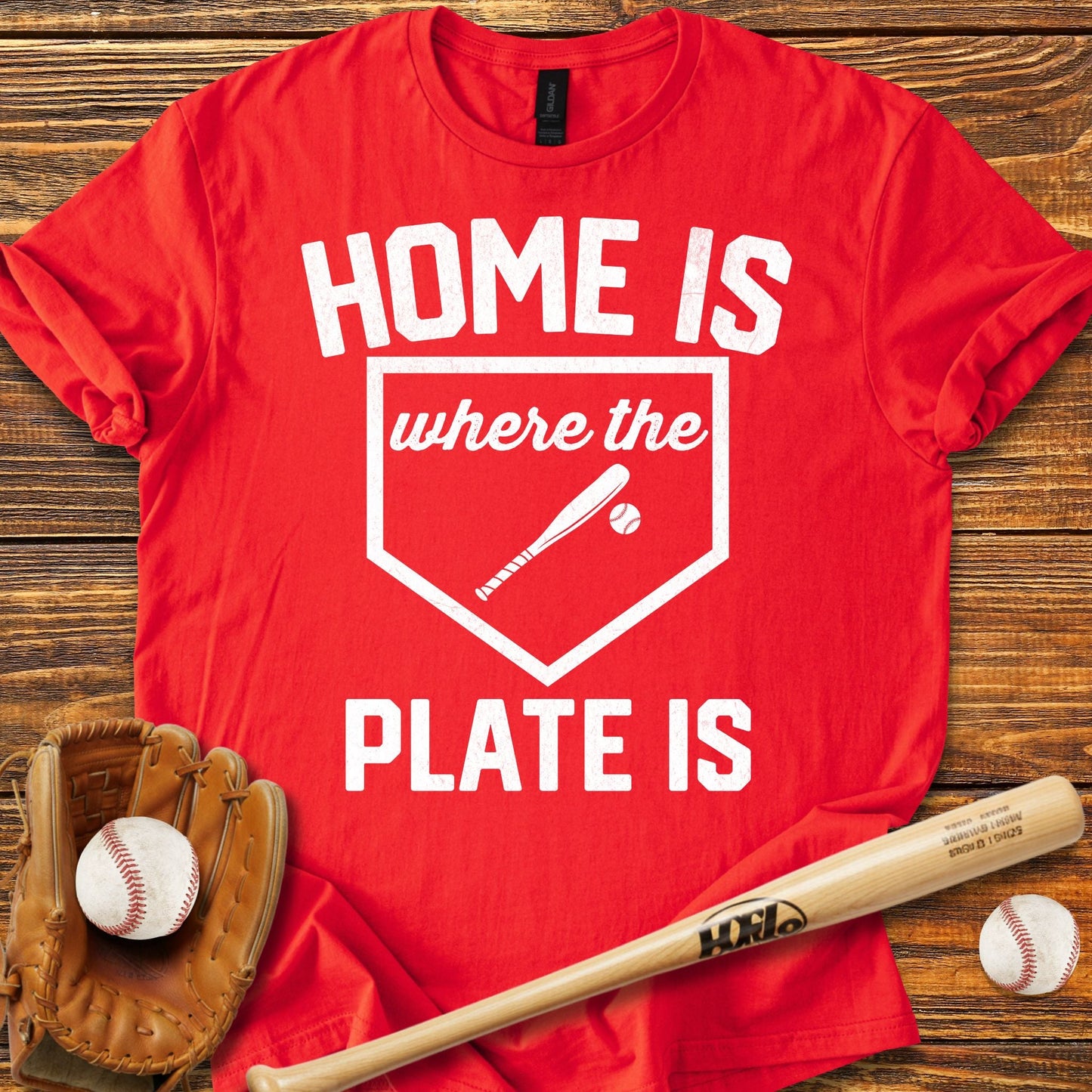 Home Is Where The Plate Is T-Shirt - HomeRun PrintsT-Shirt