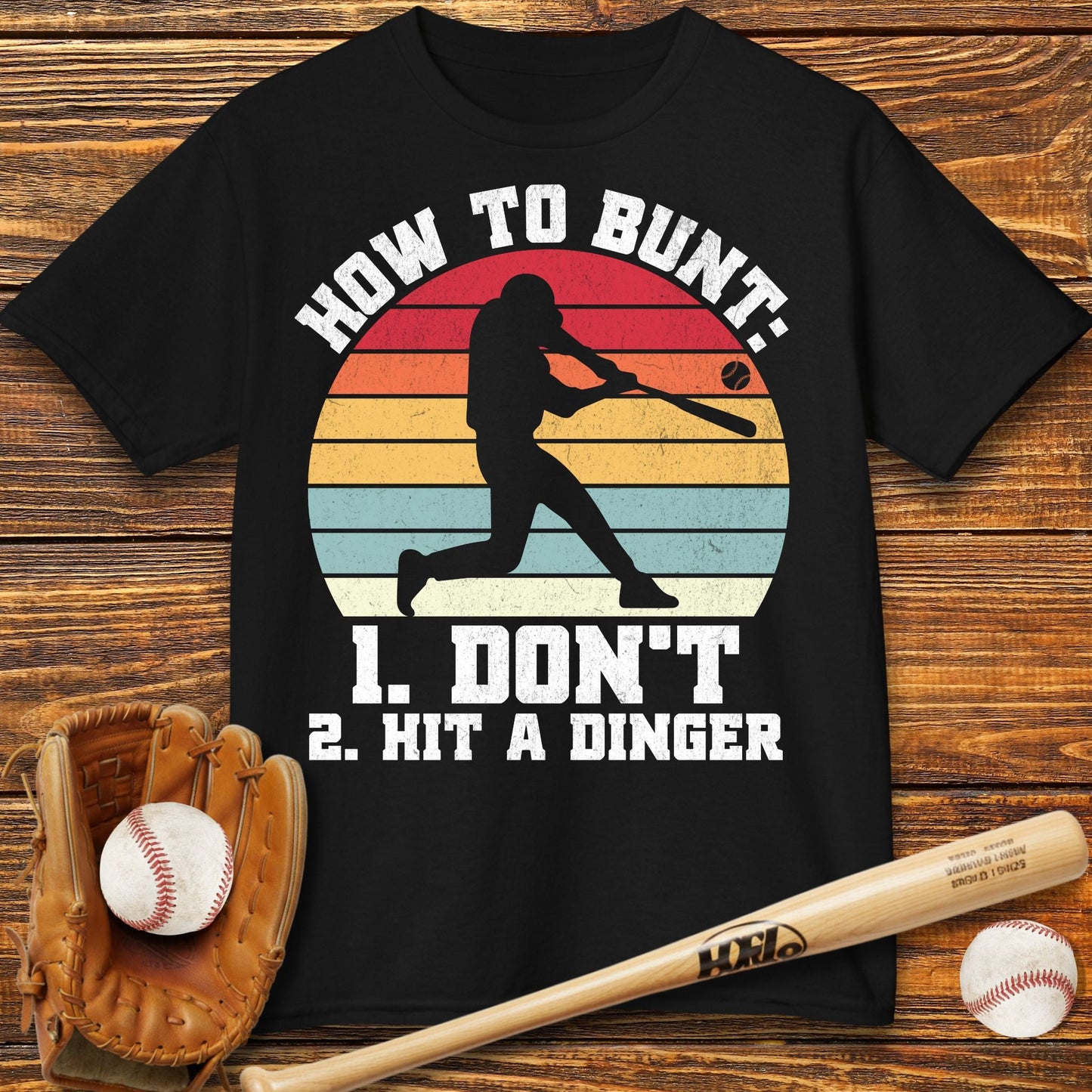 How To Bunt Hit A Dinger Kids T-Shirt - HomeRun PrintsKids clothes