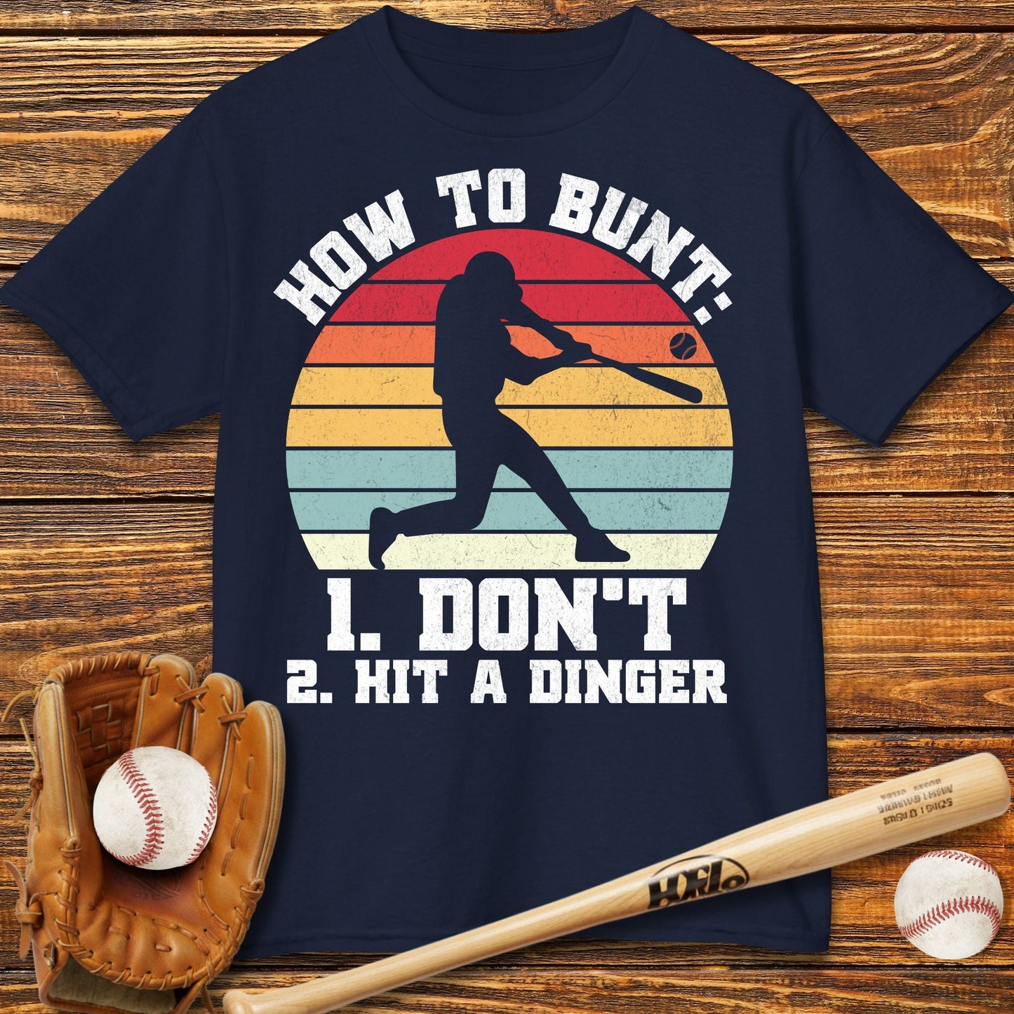 How To Bunt Hit A Dinger Kids T-Shirt - HomeRun PrintsKids clothes